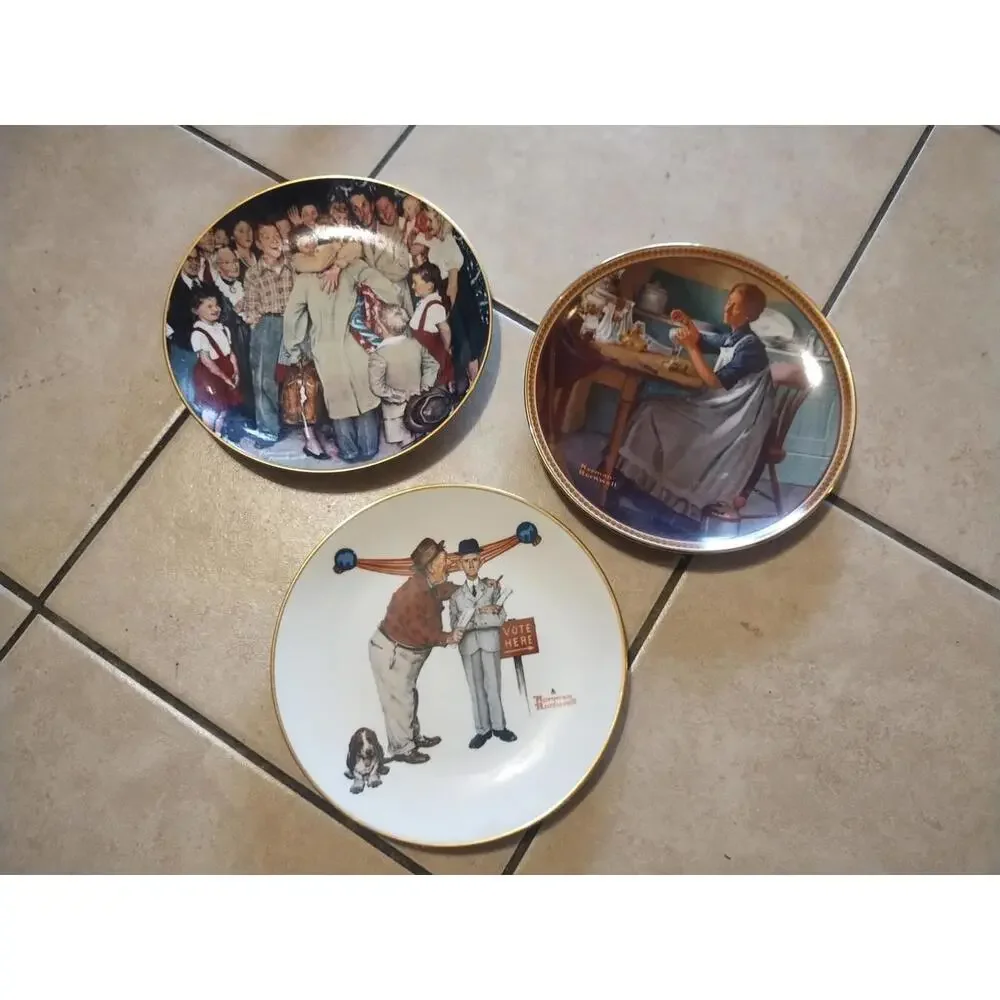 Vintage Norman Rockwell Gorham collector's‎ plates
